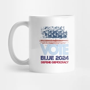 Vote Blue 2024 Defend Democracy Mug